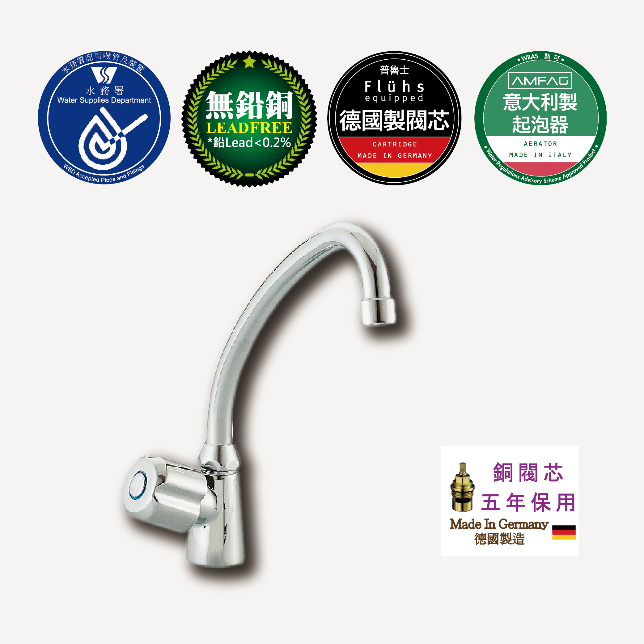 Deck-Mounted Sink Tap